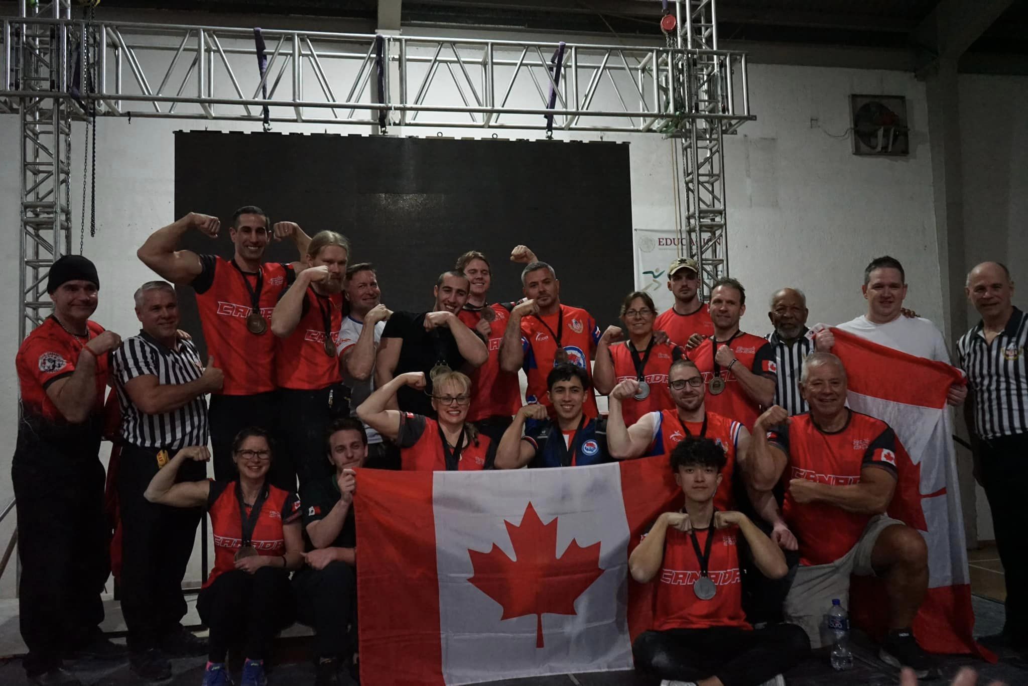 Team Canada athletes wearing federation competition apparel